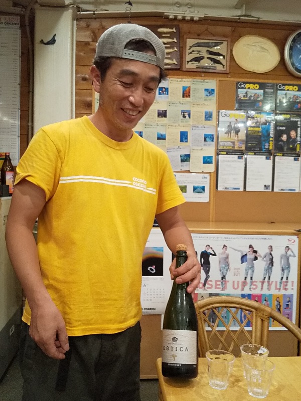 山越さんとワイン