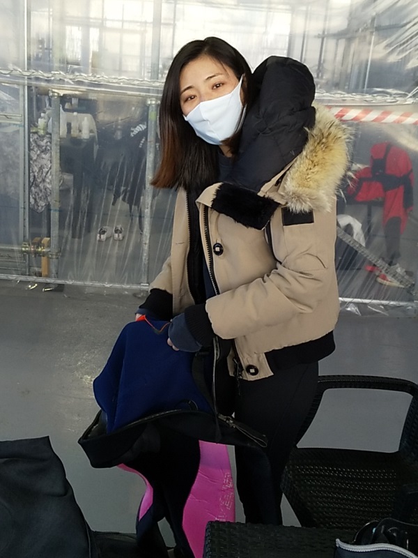 ドライスーツを着る